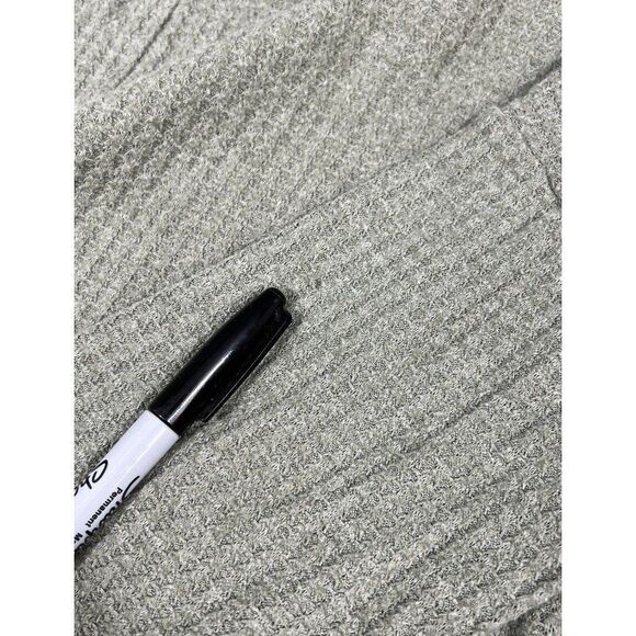 SO Girls Size Large 10/12 Green Waffle Tie Front Long Sleeve Top! - Picture 7 of 9